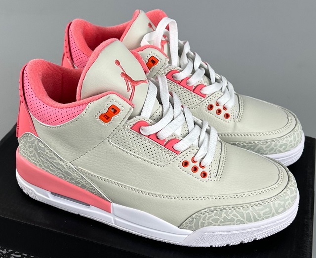 Women Air Jordan 3 Grey Pink